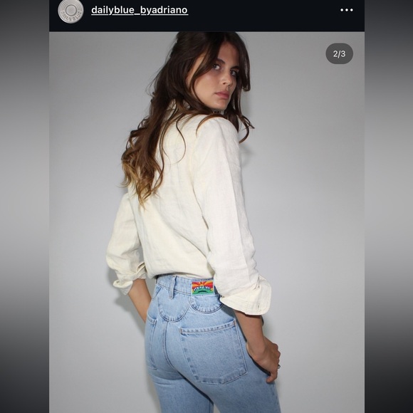 NWT $360 Daily Blue “Skye” Bell Leg Denim Jeans - Picture 3 of 15